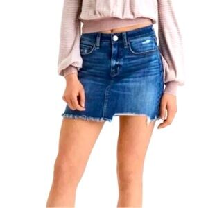 American Eagle Outfitters Women's Super Stretch X Jean Skirt Solid Blue …